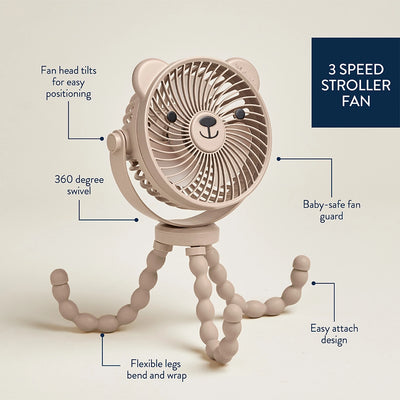 Itzy Breeze 3-Speed Stroller Fan - Twinkle Twinkle Little One