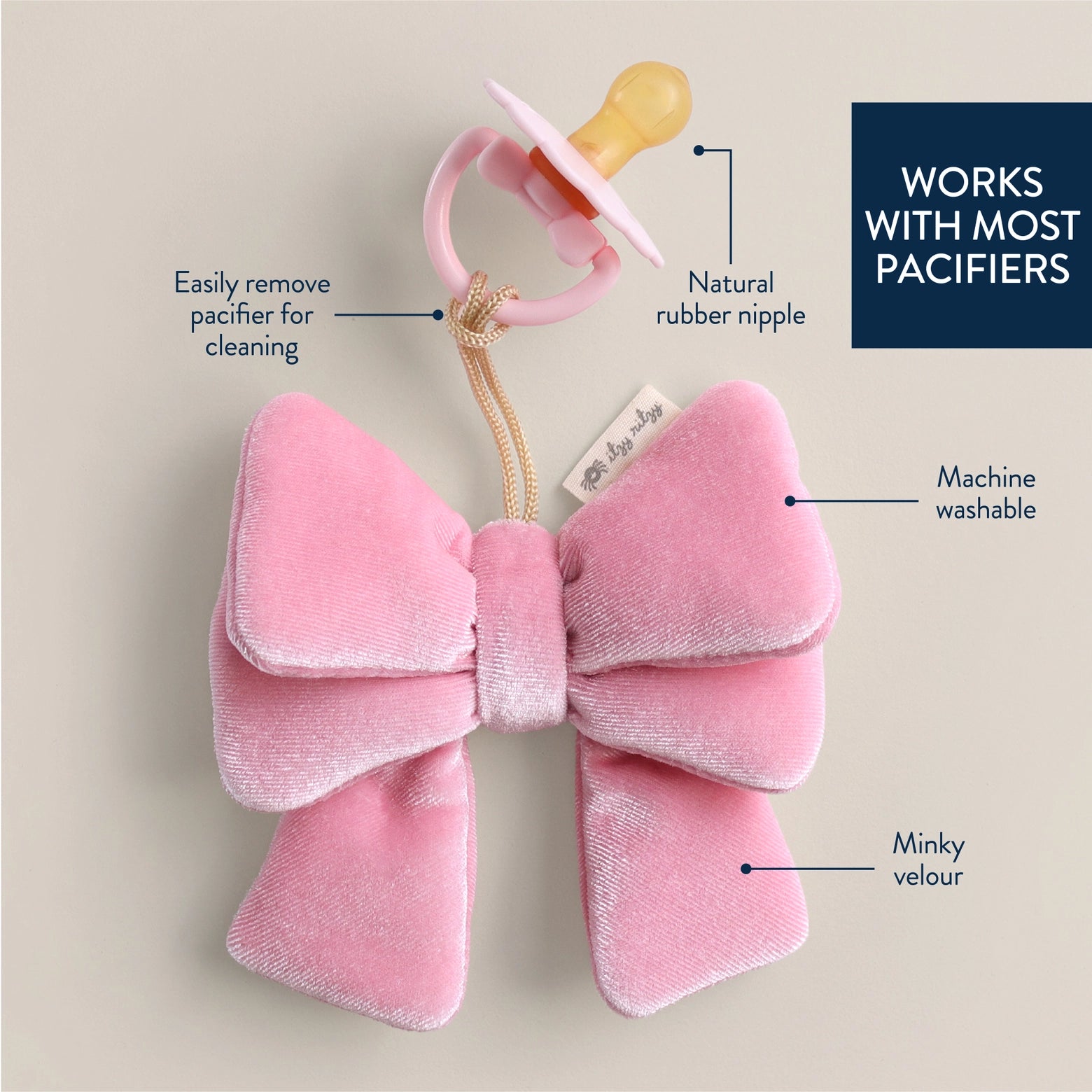 Bitzy Pal™ Natural Rubber Pacifier & Lovey - Twinkle Twinkle Little One
