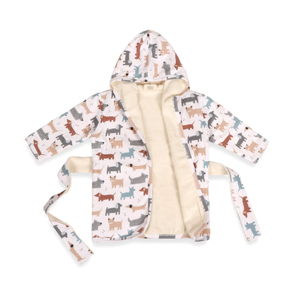 Dog Baby Hooded Organic Jersey Bathrobe - Twinkle Twinkle Little One