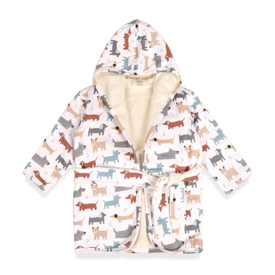 Dog Baby Hooded Organic Jersey Bathrobe - Twinkle Twinkle Little One