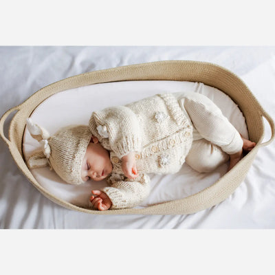 Flower Cardigan Sweater - Natural - Twinkle Twinkle Little One