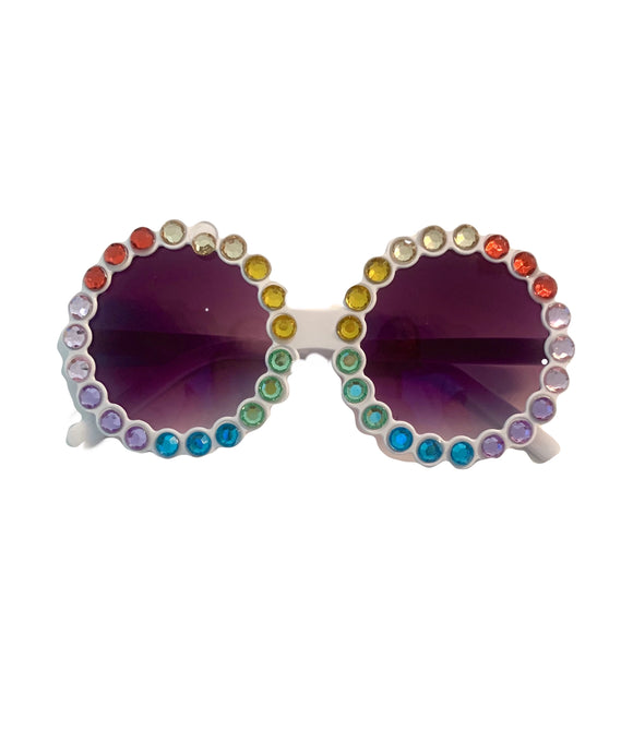 White Rhinestone Sunglasses - Twinkle Twinkle Little One