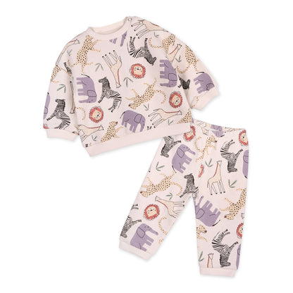 Animal Safari Baby Sweatshirt & Jogger Set - Twinkle Twinkle Little One