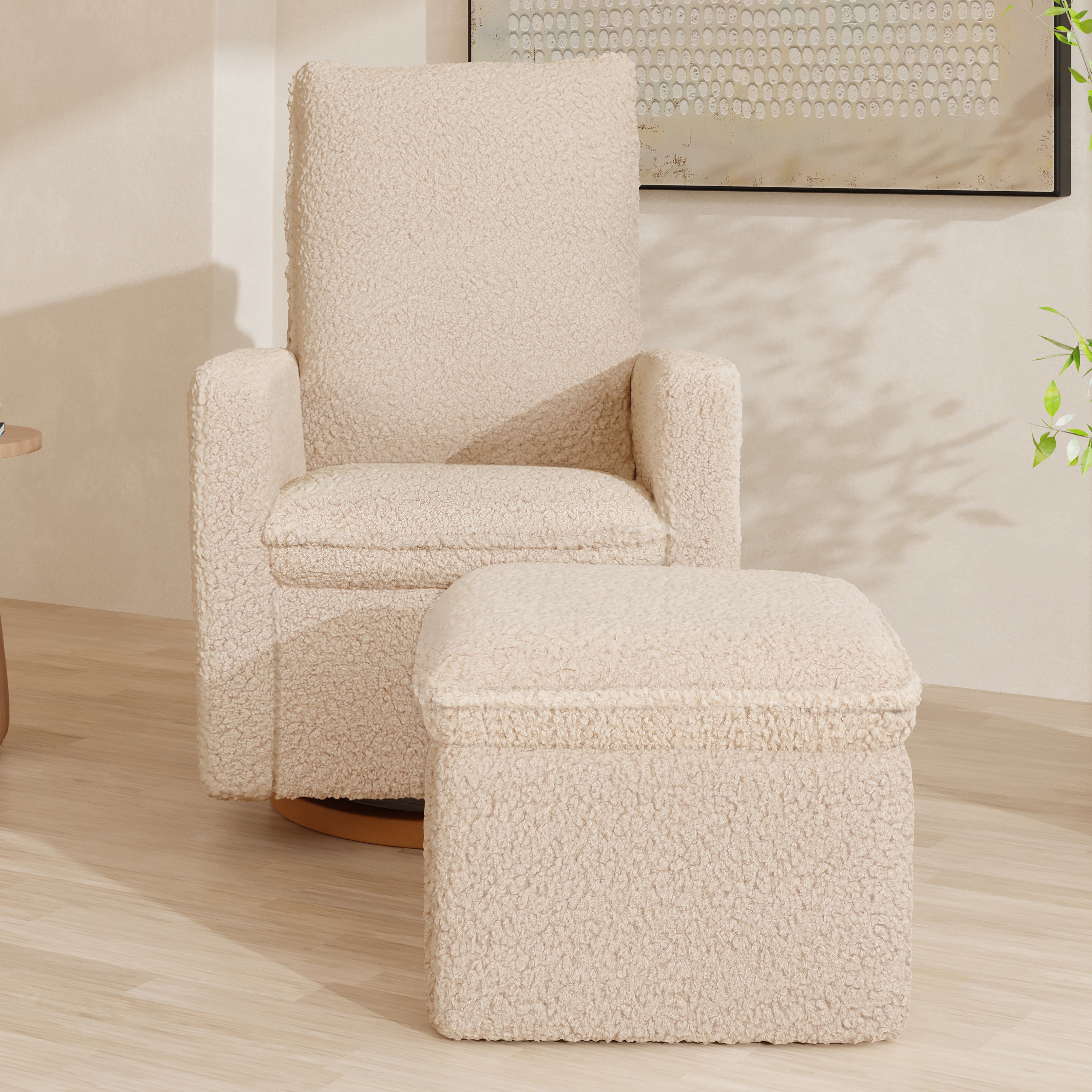 Babyletto Cali Storage Ottoman in Shearling