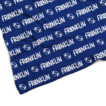 Sugar + Maple Plush Minky Fleece Personalized Blanket | Football Icon Repeating Name - Twinkle Twinkle Little One