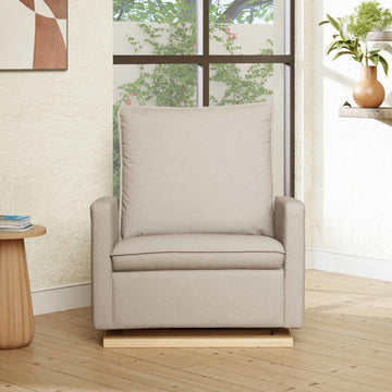 Babyletto Cali Pillowback Chair and a Half Glider in Eco-Performance Fabric | Water Repellent & Stain Resistant - Twinkle Twinkle Little One