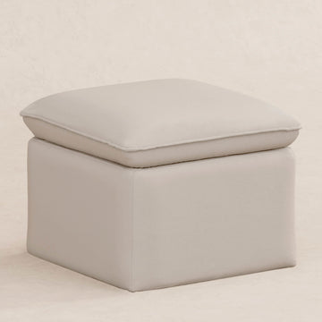 Babyletto Cali Storage Ottoman in Eco-Performance Fabric | Water Repellent & Stain Resistant - Twinkle Twinkle Little One