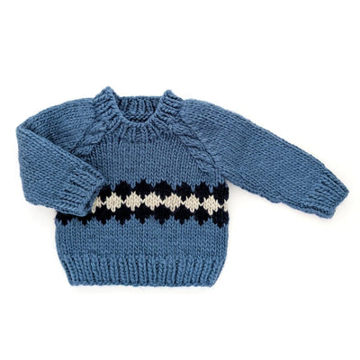 Slate Blue Geo Sweater