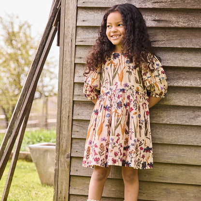 Girls Brooke Dress - Autumn Flowers - Twinkle Twinkle Little One