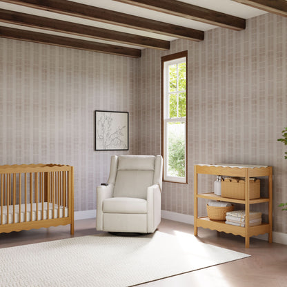 Babyletto Kiwi Deluxe Power Recliner & Swivel Glider with Heat and Massage