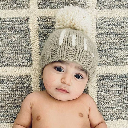 Hi. Pebble Brown Hand Knit Beanie Hat - Twinkle Twinkle Little One