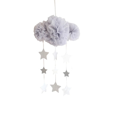 Mist & Silver Tulle Cloud Mobile - Twinkle Twinkle Little One