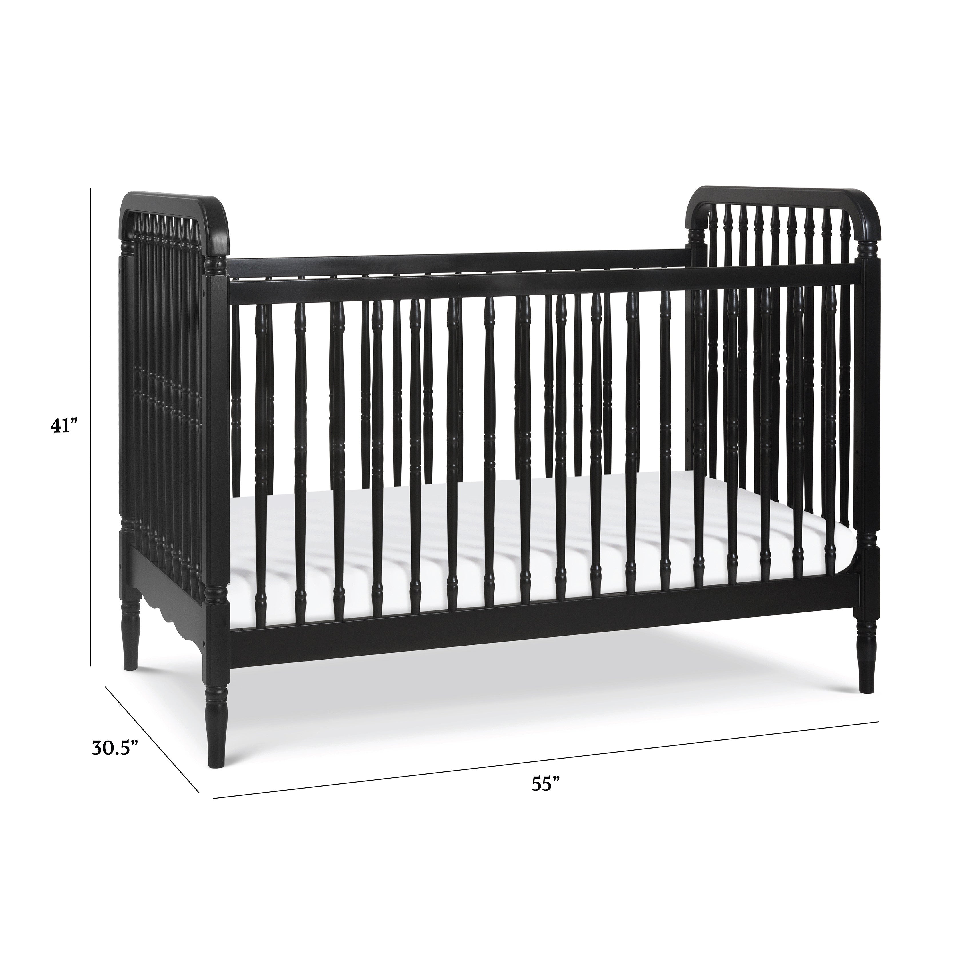 Namesake Liberty 3-in-1 Convertible Spindle Crib with Toddler Bed Conversion Kit