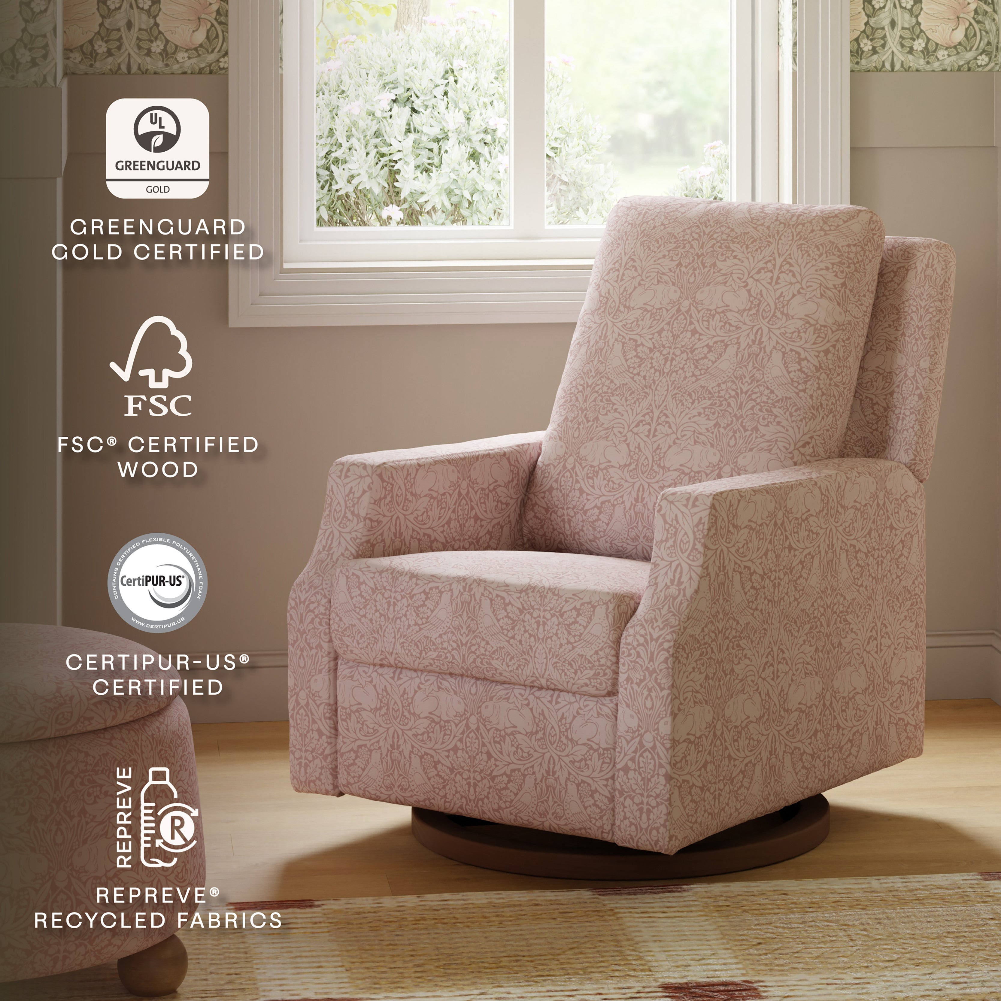 Morris & Co. x Namesake Crewe Recliner and Swivel Glider
