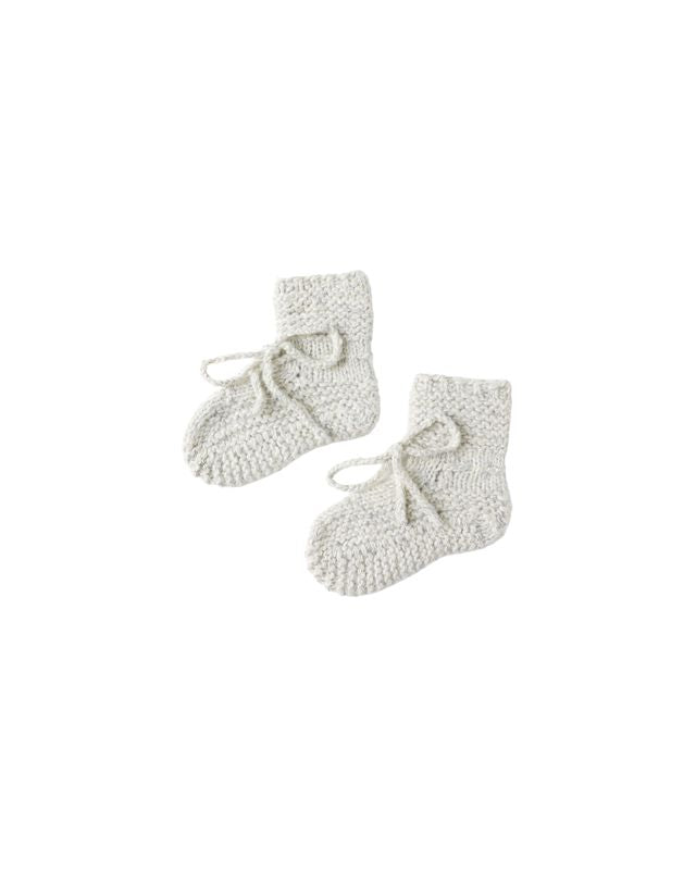 Knit Booties || Heathered Blue - Twinkle Twinkle Little One