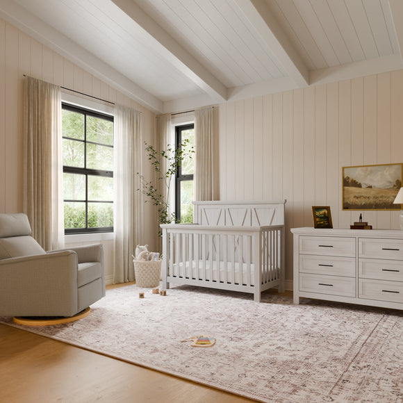 Monogram by Namesake Emory Farmhouse 4-in-1 Convertible Crib - Twinkle Twinkle Little One