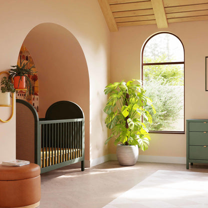 Babyletto Bondi Cane 3-in-1 Convertible Crib with Toddler Bed Conversion Kit - Twinkle Twinkle Little One