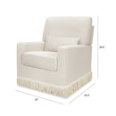 Namesake Crawford Pillowback Comfort Swivel Glider | Boucle with Tassel Fringe-14