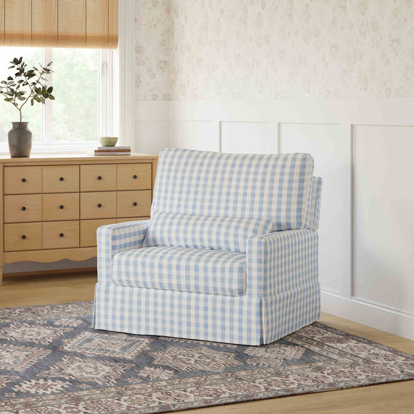 Namesake Crawford Pillowback Chair and a Half Comfort Swivel Glider - Twinkle Twinkle Little One