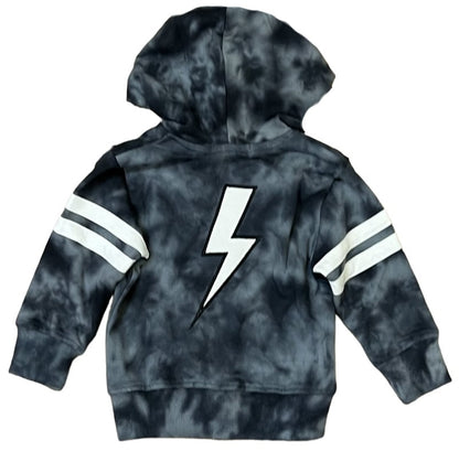 Little Mish Tie Dye Bolt Zip Hoody - Black - Twinkle Twinkle Little One