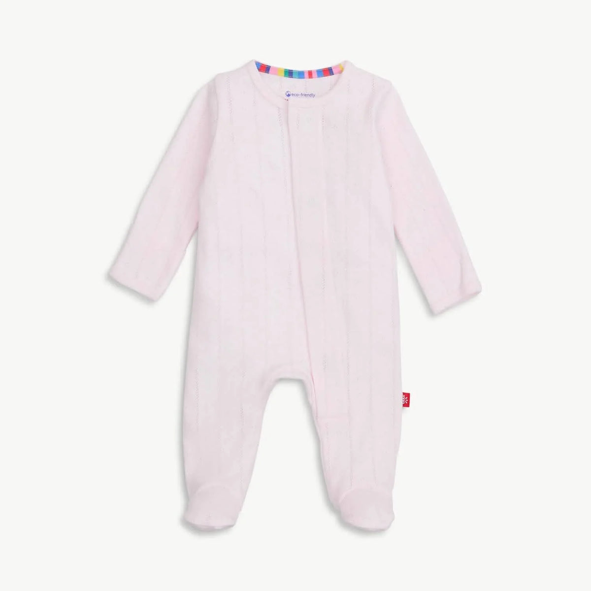Love Lines Pink Pointelle Footie