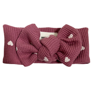 Organic Waffle Knot Bow Headband - Twinkle Twinkle Little One