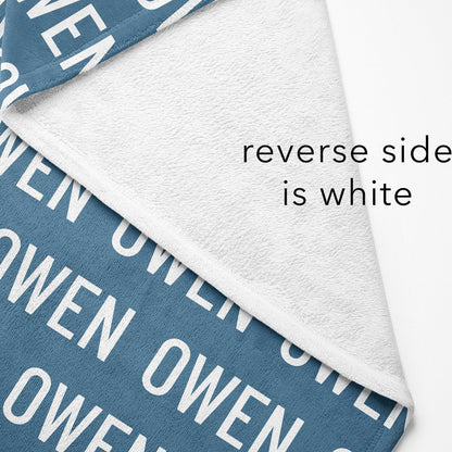 Sugar + Maple Plush Minky Fleece Personalized Blanket | Repeating Name - Twinkle Twinkle Little One