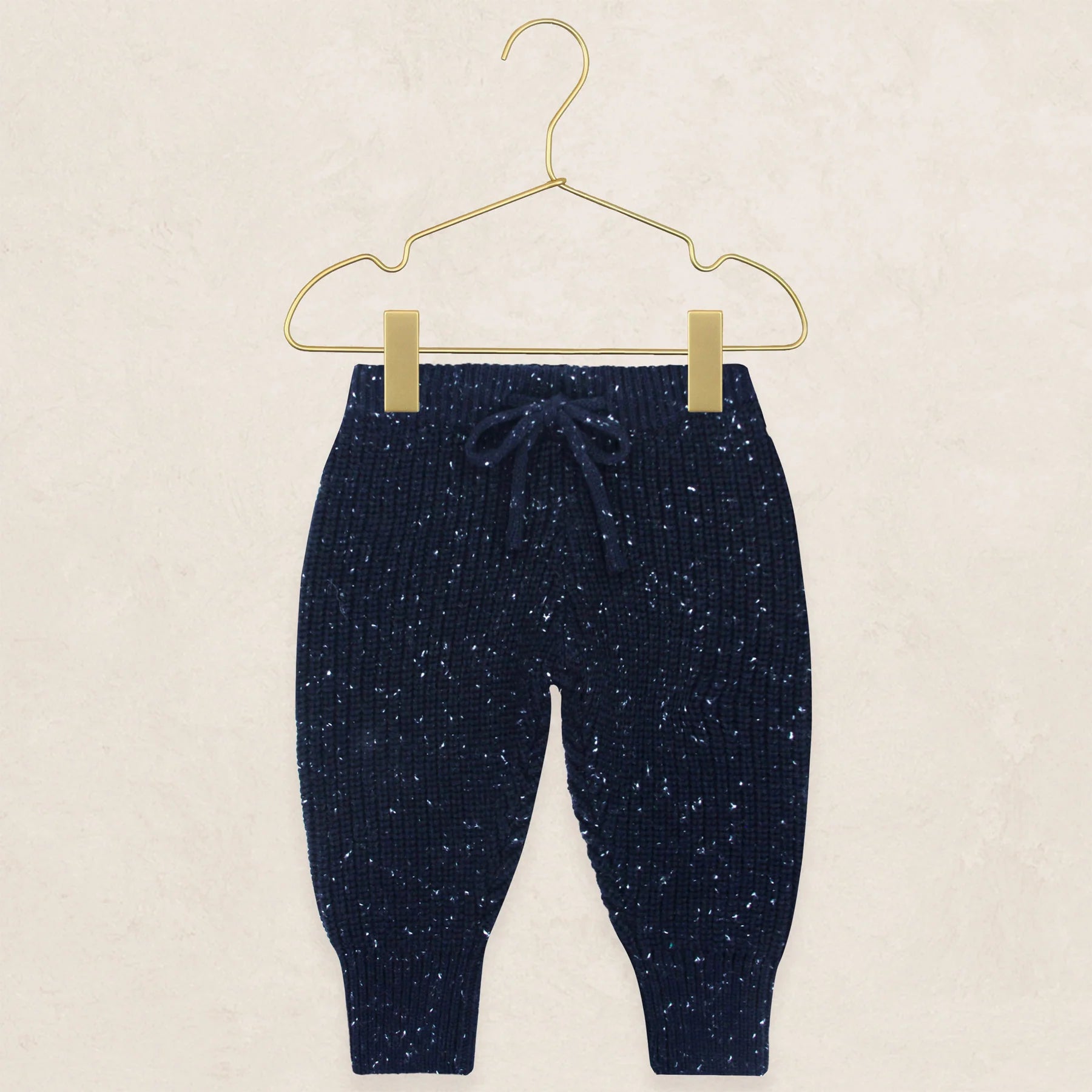 Knit Chunky Sweater & Jogger Pant - Navy Speckle