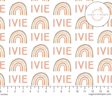 Sugar + Maple Plush Minky Fleece Personalized Blanket | Rainbow - Twinkle Twinkle Little One