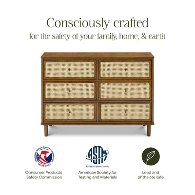 Namesake Marin with Cane 6-Drawer Dresser