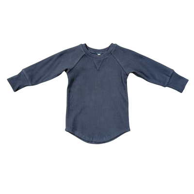 BabySprouts Nightfall Blue ribbed top included in two-piece set