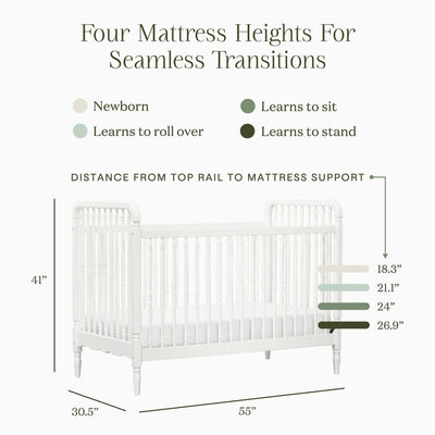 Namesake Liberty 3-in-1 Convertible Spindle Crib with Toddler Bed Conversion Kit