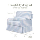Namesake Crawford Pillowback Chair and a Half Comfort Swivel Glider - Twinkle Twinkle Little One