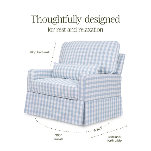 Namesake Crawford Pillowback Chair and a Half Comfort Swivel Glider - Twinkle Twinkle Little One