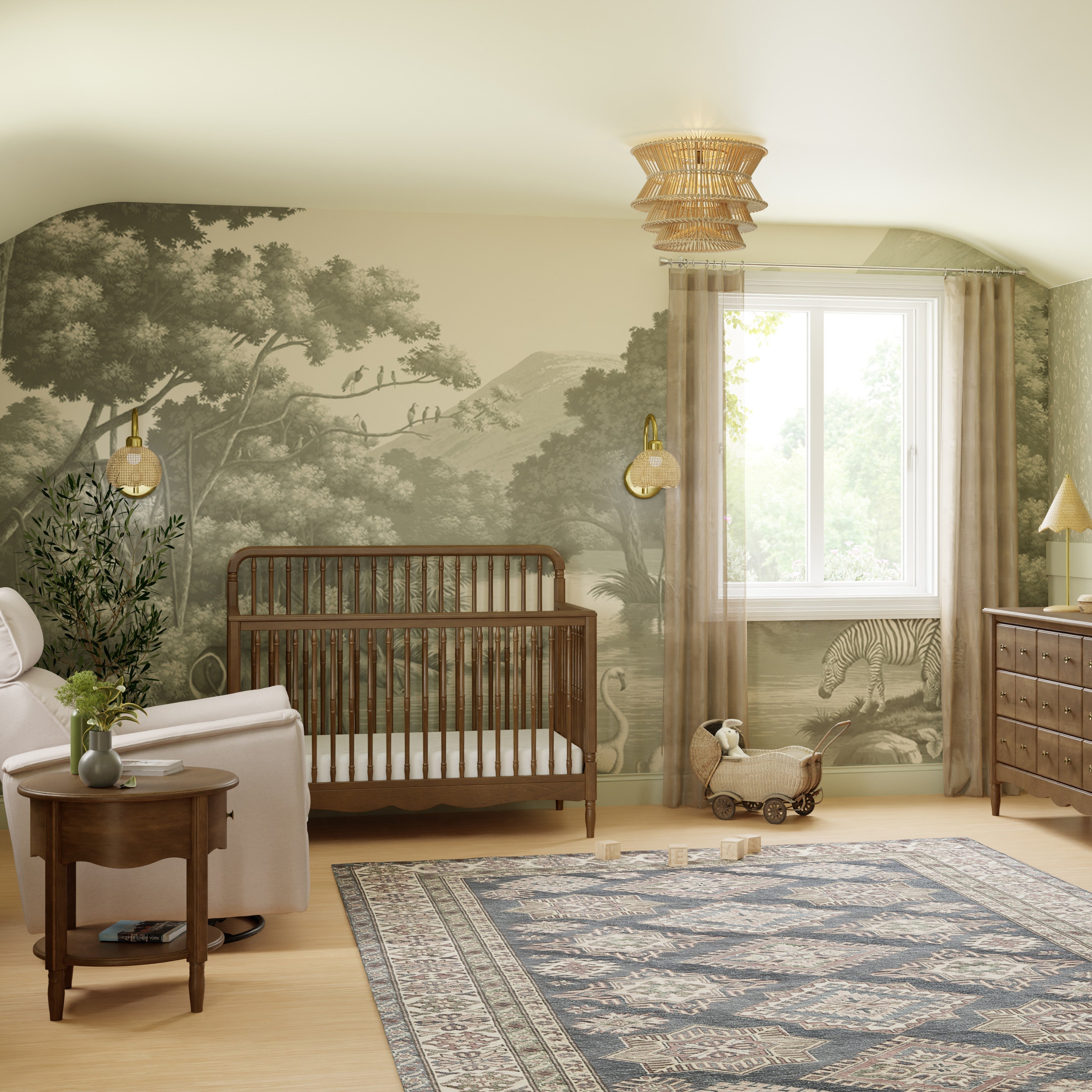 Namesake Liberty 4-in-1 Convertible Spindle Crib - Twinkle Twinkle Little One