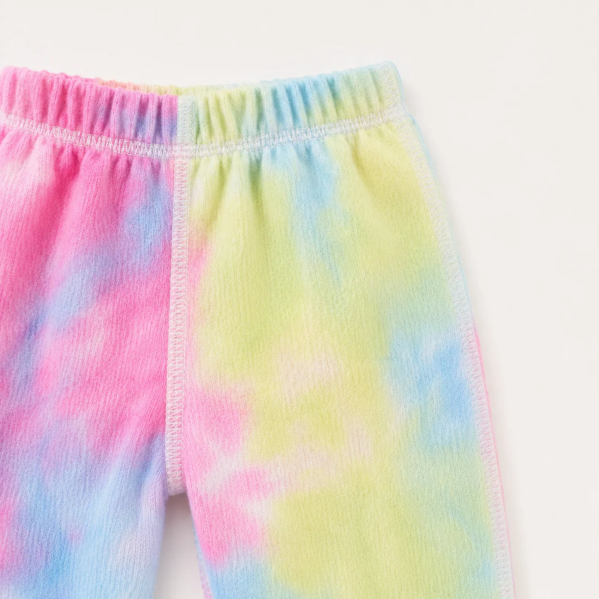 Brushed Hacci Tie Dye Pullover + Pant Set - Multi Pink/Blue/Lime Tie Dye