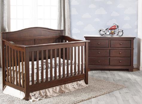 Pali Napoli Curve-Top Forever Crib + Double Dresser - 0