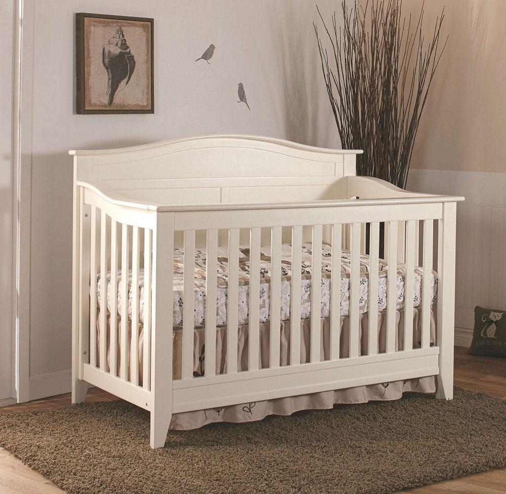 Buy white Pali Napoli Curved-Top Forever Crib