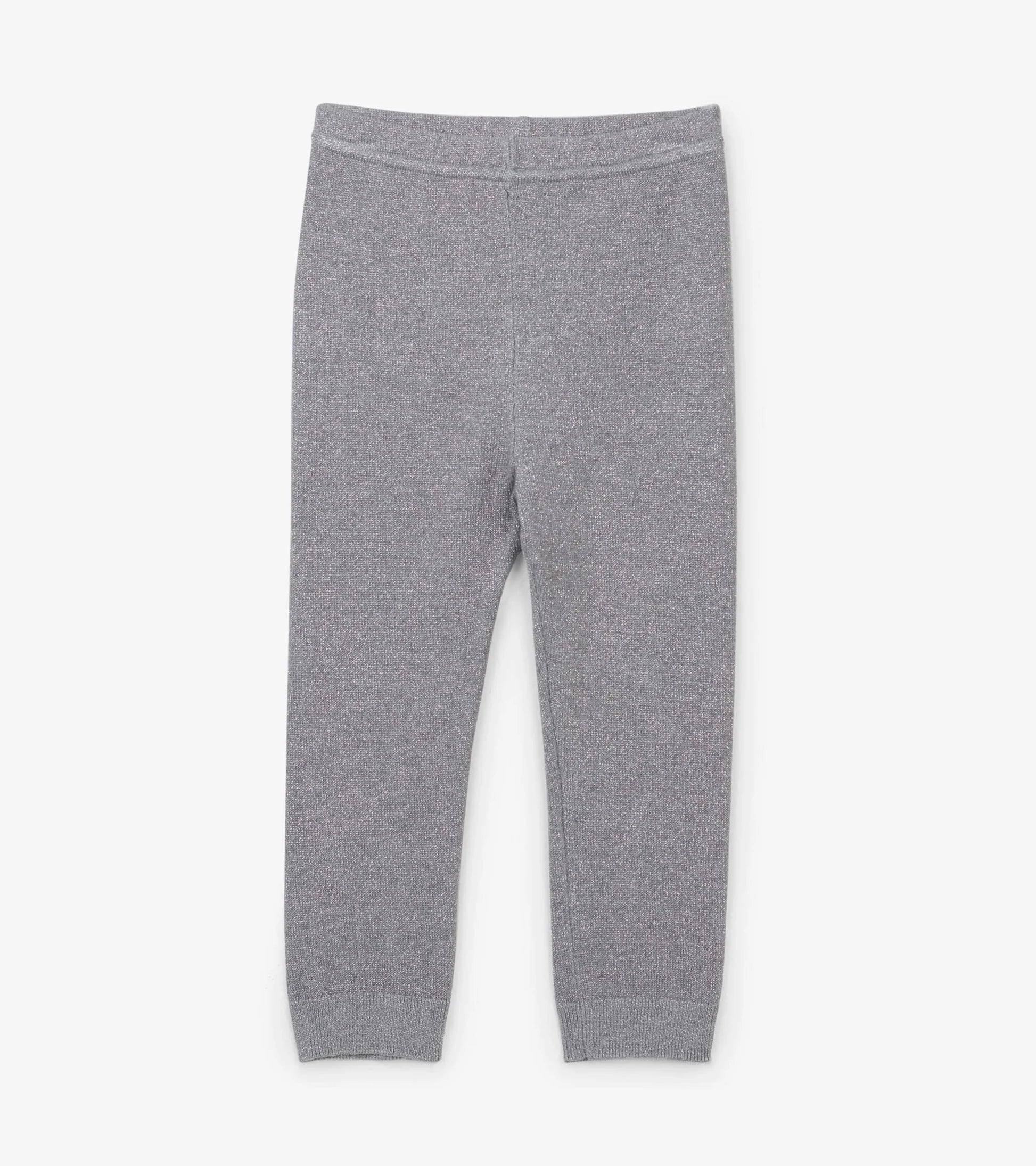 Silver Glitter Cable Knit Leggings