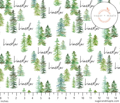 Sugar + Maple Personalized Stretchy Blanket | Pine Tree - Twinkle Twinkle Little One
