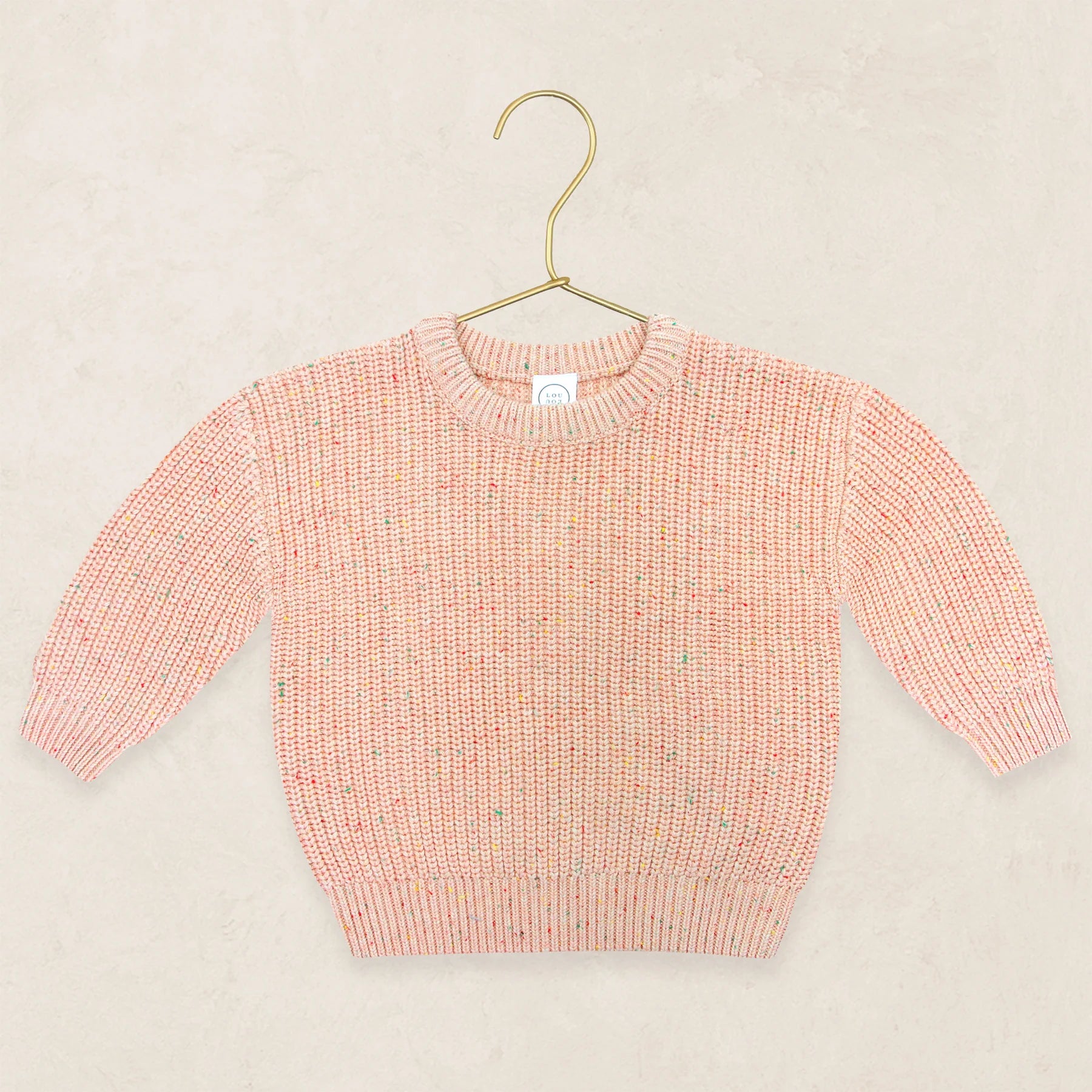 Knit Chunky Sweater & Wide Leg Pant - Petal Speckle