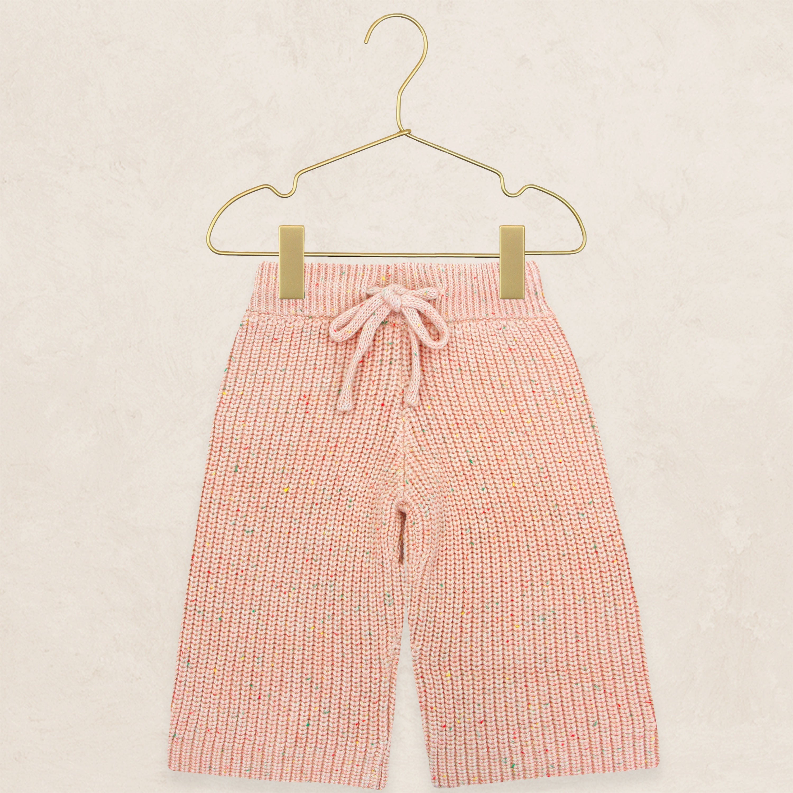 Knit Chunky Sweater & Wide Leg Pant - Petal Speckle