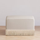 Namesake Crawford Gliding Ottoman | Boucle with Tassel Fringe - Twinkle Twinkle Little One