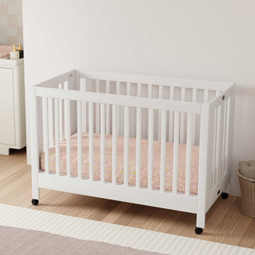 Babyletto Maki Portable Folding Crib with Toddler Bed Conversion Kit - Twinkle Twinkle Little One