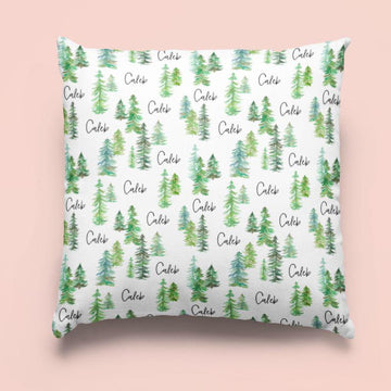 Sugar + Maple Custom Pillow | Pine Trees - Twinkle Twinkle Little One