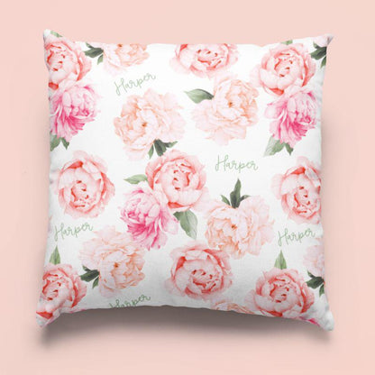 Sugar + Maple Custom Pillow | Peonies - Twinkle Twinkle Little One