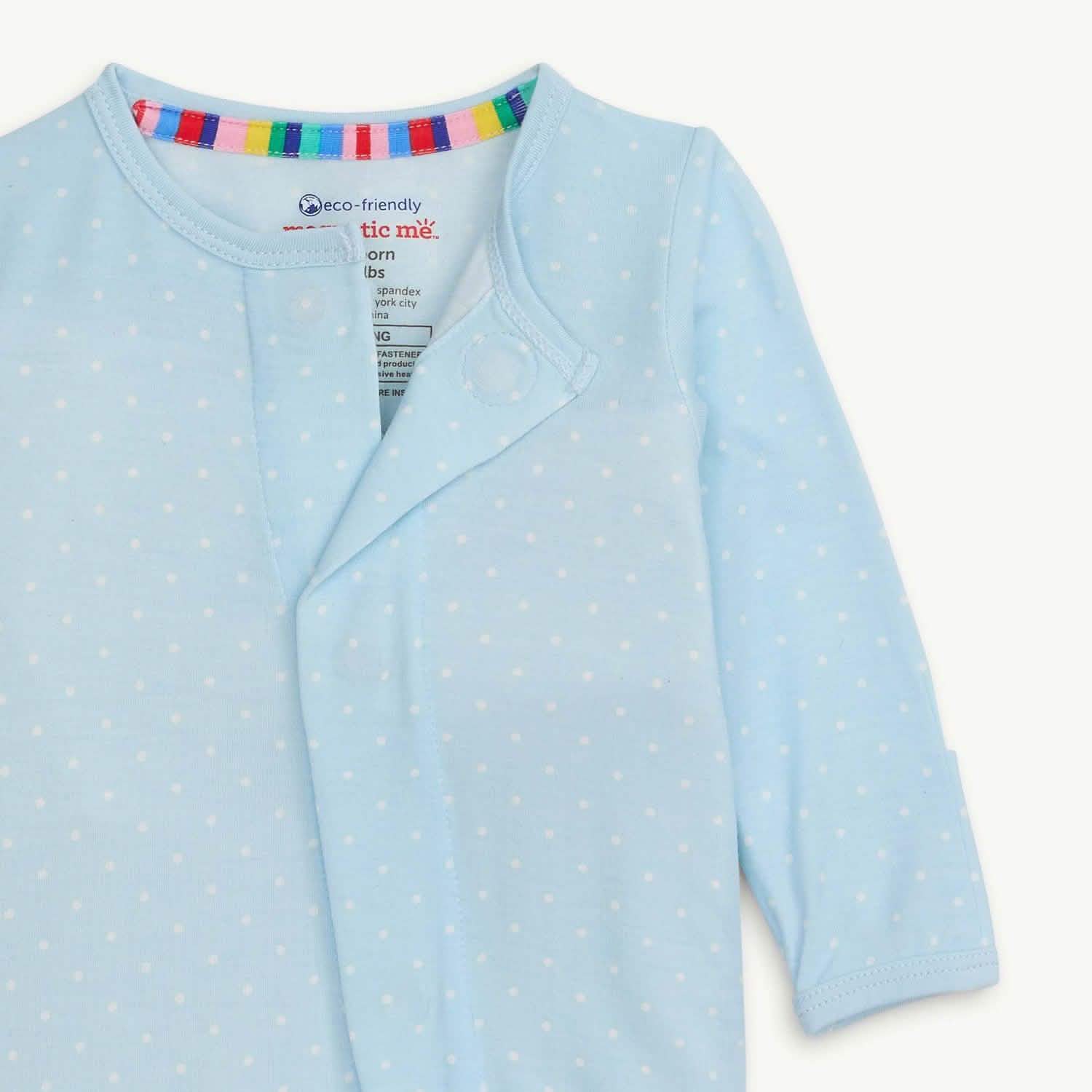 Pin Dot Blue Magnetic Footie - Twinkle Twinkle Little One