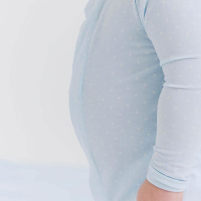 Pin Dot Blue Magnetic Footie - Twinkle Twinkle Little One