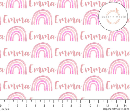 Sugar + Maple Plush Minky Fleece Personalized Blanket | Rainbow - Twinkle Twinkle Little One