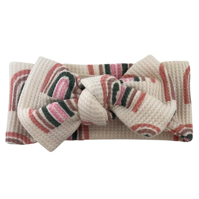 Organic Waffle Knot Bow Headband - Twinkle Twinkle Little One